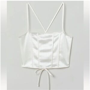 H&m Satin crop top